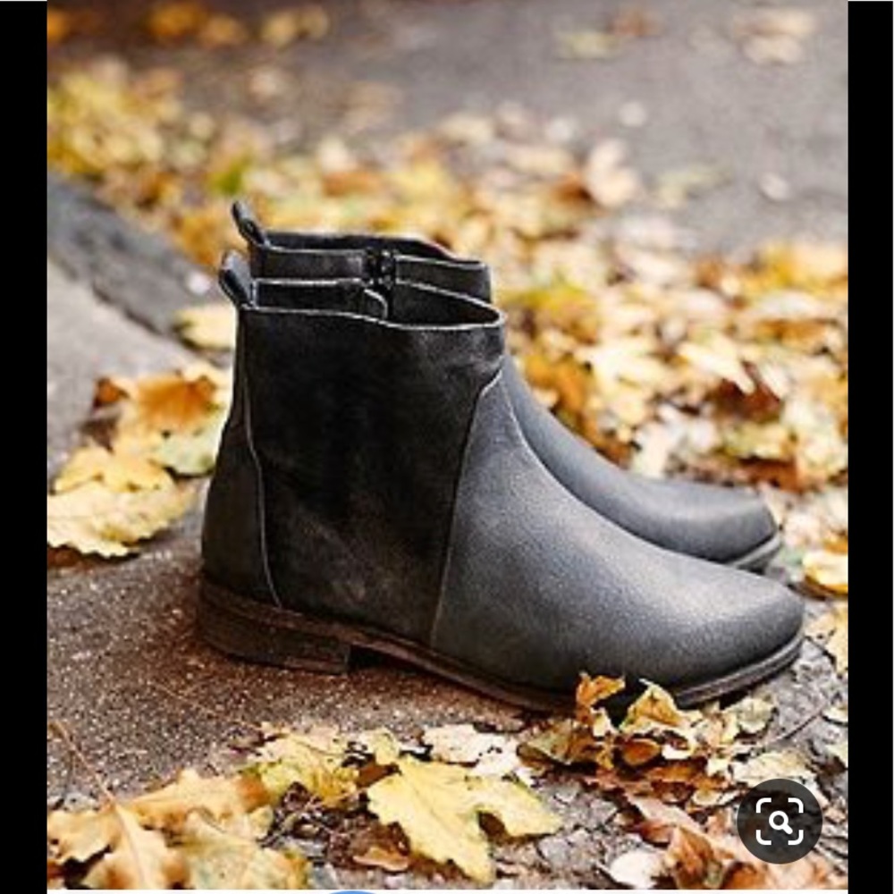 Anthropologie Free People Fall Farylrobin Gold Dust Ankle Booties 7 Shoes Faryl